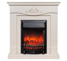 RealFlame Электрокамин Junona WT айвори с очагом Fobos Lux Black