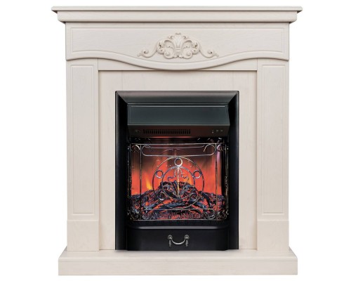 RealFlame Электрокамин Junona WT айвори с очагом Majestic Lux Black