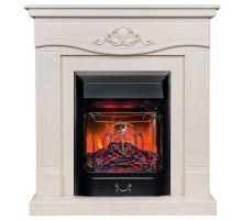 RealFlame Электрокамин Junona WT айвори с очагом Majestic Lux Black RC