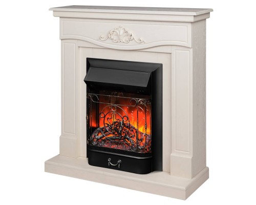 RealFlame Электрокамин Junona WT айвори с очагом Majestic Lux Black