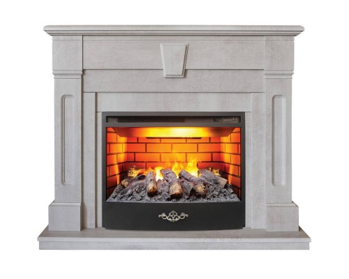 RealFlame Электрокамин Kellie 25,5/26 WT цвет белый камень с очагом 3D Firestar 25,5