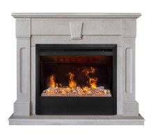 RealFlame Электрокамин Kellie 25,5/26 WT цвет белый камень с очагом 3D Helios 26 SBG