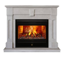 RealFlame Электрокамин Kellie 25,5/26 WT цвет белый камень с очагом 3D Novara
