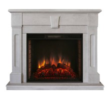 RealFlame Электрокамин Kellie 25,5/26 WT цвет белый камень с очагом Epsilon 26 S IR
