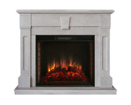 RealFlame Электрокамин Kellie 25,5/26 WT цвет белый камень с очагом Epsilon 26 S IR