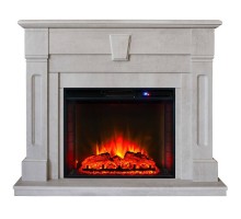 RealFlame Электрокамин Kellie 25,5/26 WT цвет белый камень с очагом Sparta 25,5 LED