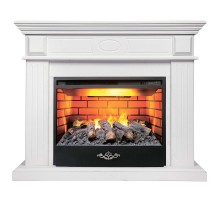 RealFlame Электрокамин Leda 24/25,5 WT белый матовый с очагом 3D Firestar 25,5
