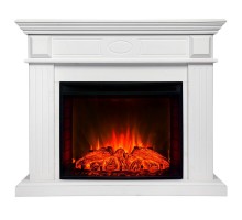 RealFlame Электрокамин Leda 24/25,5 WT белый матовый с очагом Evrika 25,5 LED