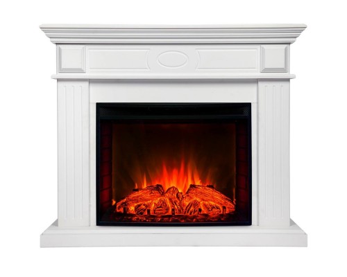 RealFlame Электрокамин Leda 24/25,5 WT белый матовый с очагом Evrika 25,5 LED