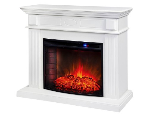 RealFlame Электрокамин Leda 24/25,5 WT белый матовый с очагом Evrika 25,5 LED