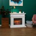 RealFlame Электрокамин Leda 24/25,5 WT белый матовый с очагом Irvine 24