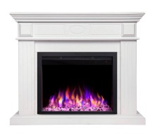 RealFlame Электрокамин Leda 24/25,5 WT белый матовый с очагом Saphir 25,5