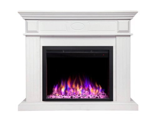RealFlame Электрокамин Leda 24/25,5 WT белый матовый с очагом Saphir 25,5