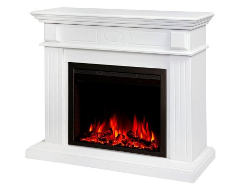 RealFlame Электрокамин Leda 24/25,5 WT белый матовый с очагом Saphir 25,5