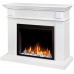 RealFlame Электрокамин Leda 24/25,5 WT белый матовый с очагом Saphir 25,5