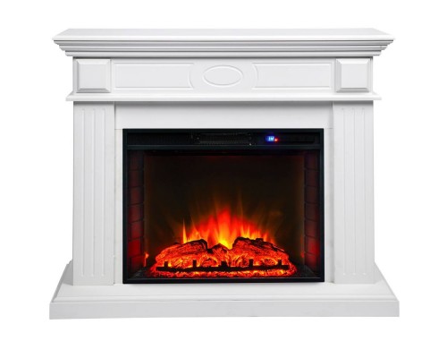 RealFlame Электрокамин Leda 24/25,5 WT белый матовый с очагом Sparta 25,5 LED