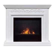RealFlame Электрокамин Leticia 26 WT белый с очагом 3D Cassette 630 Black Panel