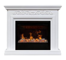 RealFlame Электрокамин Leticia 26 WT белый с очагом 3D Helios 26 SBG