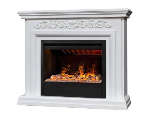 RealFlame Электрокамин Leticia 26 WT белый с очагом 3D Helios 26 SBG