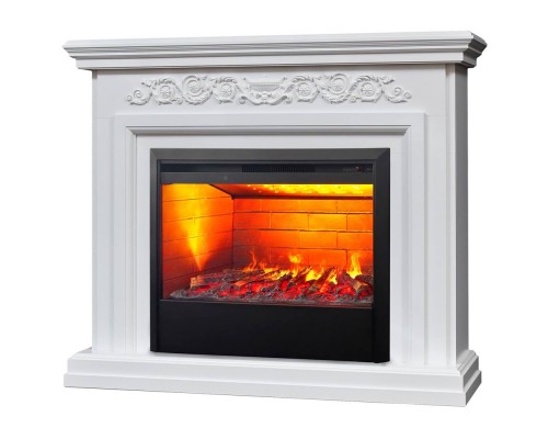 RealFlame Электрокамин Leticia 26 WT белый с очагом 3D Helios 26
