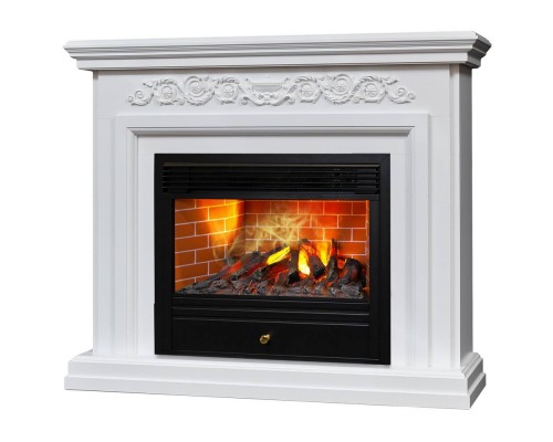 RealFlame Электрокамин Leticia 26 WT белый с очагом 3D Novara