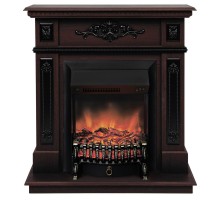 RealFlame Электрокамин Lilian DN орех с очагом Fobos Lux Black