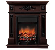RealFlame Электрокамин Lilian DN орех с очагом Fobos Lux Black RC