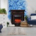 RealFlame Электрокамин Lilian DN орех с очагом Fobos Lux Black