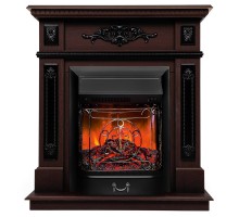 RealFlame Электрокамин Lilian DN орех с очагом Majestic Lux Black