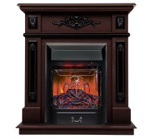 RealFlame Электрокамин Lilian DN орех с очагом Majestic Lux Black RC