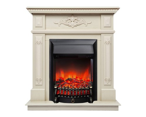 RealFlame Электрокамин Lilian WT жемчуг с очагом Fobos Lux Black
