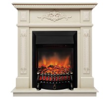 RealFlame Электрокамин Lilian WT жемчуг с очагом Fobos Lux Black RC