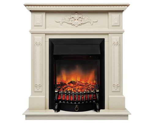 RealFlame Электрокамин Lilian WT жемчуг с очагом Fobos Lux Black RC