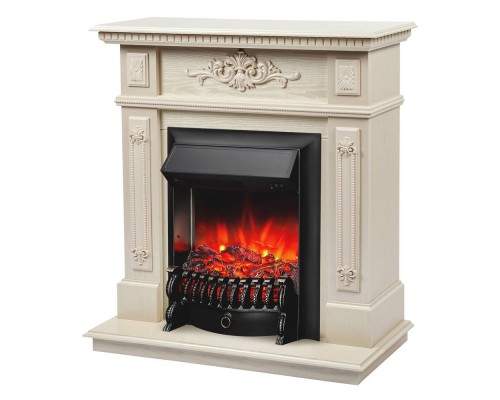 RealFlame Электрокамин Lilian WT жемчуг с очагом Fobos Lux Black
