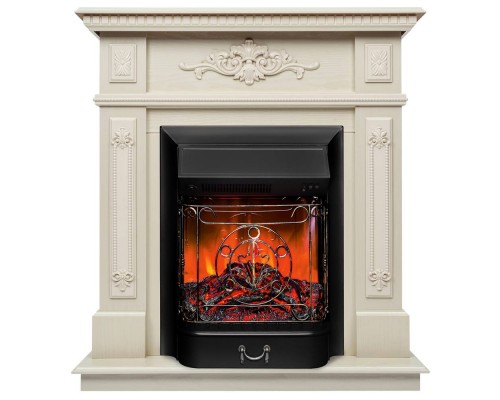 RealFlame Электрокамин Lilian WT жемчуг с очагом Majestic Lux Black