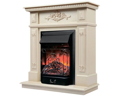 RealFlame Электрокамин Lilian WT жемчуг с очагом Majestic Lux Black RC