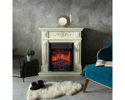 RealFlame Электрокамин Lilian WT жемчуг с очагом Majestic Lux Black RC