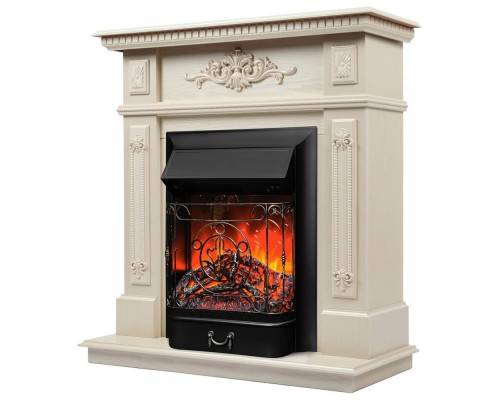 RealFlame Электрокамин Lilian WT жемчуг с очагом Majestic Lux Black