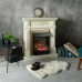 RealFlame Электрокамин Lilian WT жемчуг с очагом Majestic Lux Brass