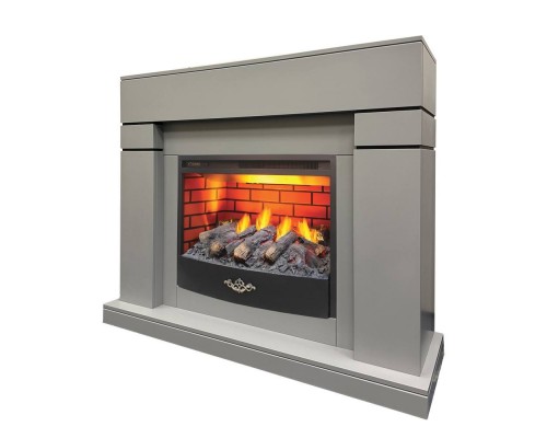 RealFlame Электрокамин Lindelse 25,5/26 GR серый c очагом 3D Firestar 25,5