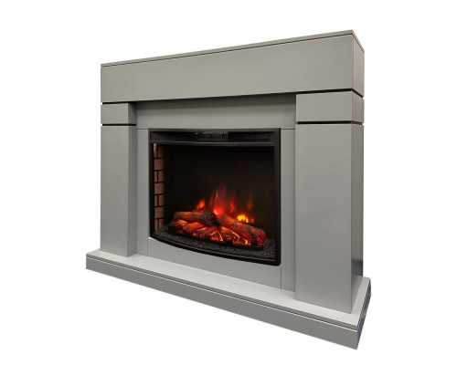 RealFlame Электрокамин Lindelse 25,5/26 GR серый c очагом Evrika 25,5 LED