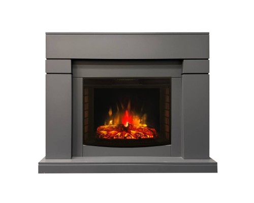RealFlame Электрокамин Lindelse 25,5/26 GR серый c очагом Evrika 25,5 LED