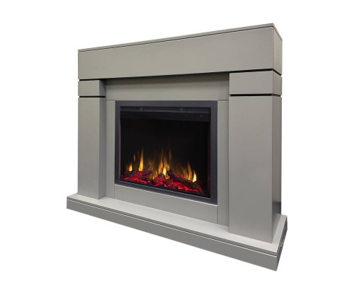 RealFlame Электрокамин Lindelse 25,5/26 GR серый c очагом Saphir 25,5