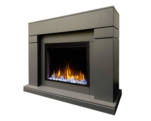 RealFlame Электрокамин Lindelse 25,5/26 GR серый c очагом Saphir 25,5