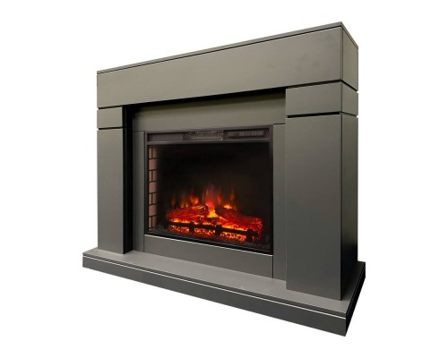RealFlame Электрокамин Lindelse 25,5/26 GR серый c очагом Sparta 25,5 LED