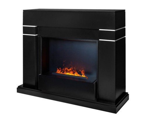 RealFlame Электрокамин Lindelse 26 BL черныйM черный с очагом 3D Cassette 630 Black Panel