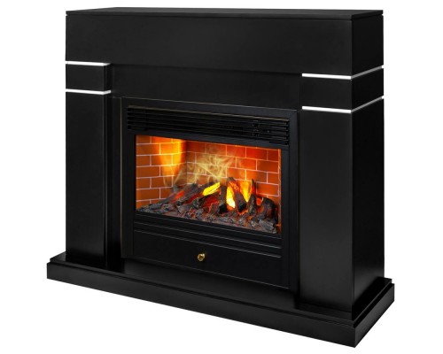 RealFlame Электрокамин Lindelse 26 BL черныйM черный с очагом 3D Novara