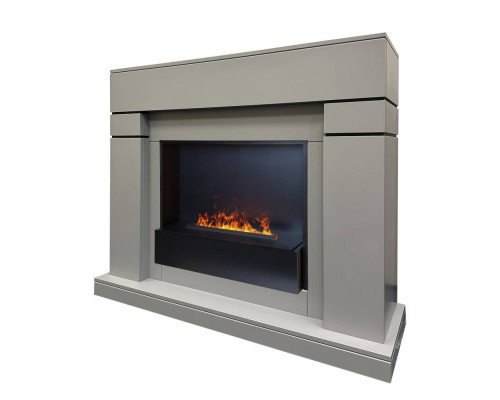 RealFlame Электрокамин Lindelse 26 GR серый, графит c очагом 3D Cassette 630 Black Panel