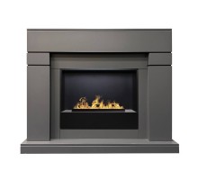RealFlame Электрокамин Lindelse 26 GR серый, графит c очагом 3D Cassette 630 Black Panel