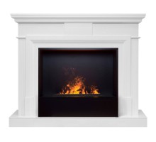RealFlame Электрокамин Marco 25,5/26 WT белый с очагом 3D Cassette 630 Black Panel